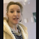 A blonde, British girl records herself pissing and shitting into a toilet while standing beside it and bending over. 720P HD Vertical format video. About 2.5 minutes.